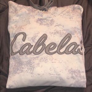 Cabela’s White Camo Hoodie.